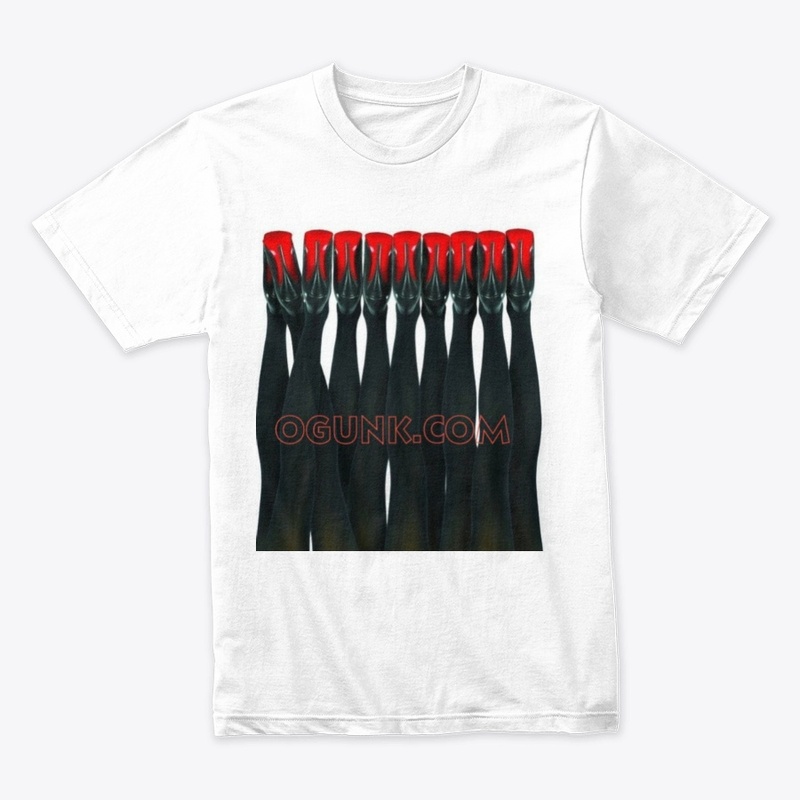 Red bottom white tee
