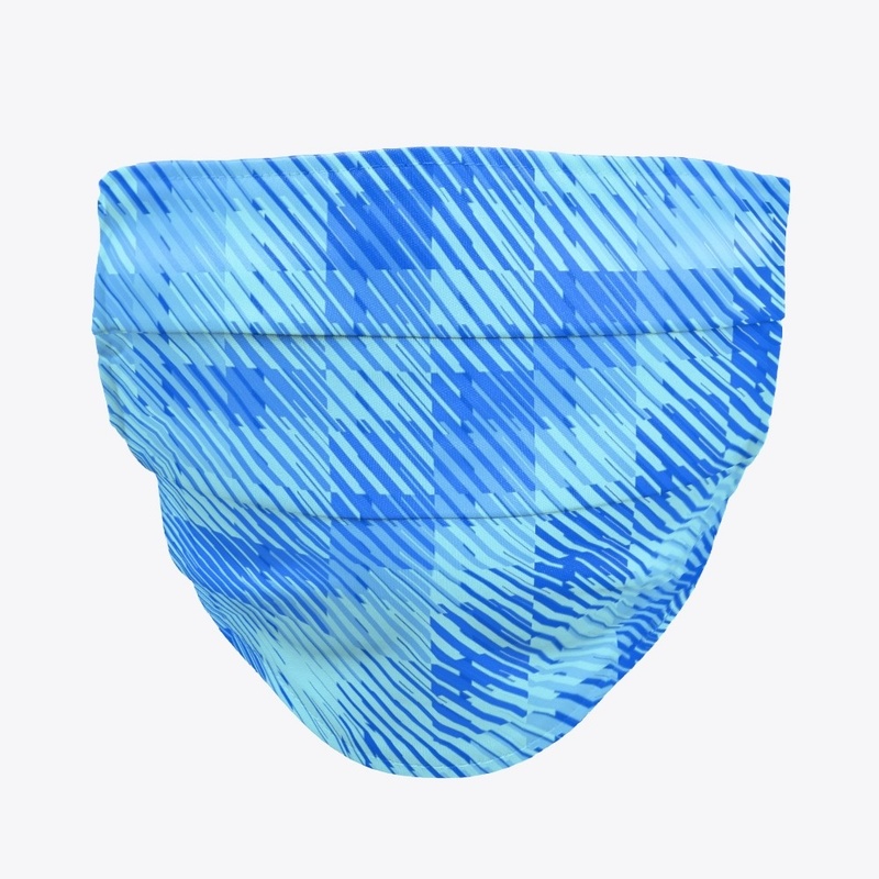 Diagonal Blue Stripey Pattern