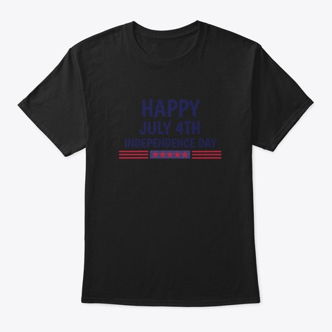4 Th Of July Dfqba Black T-Shirt Front