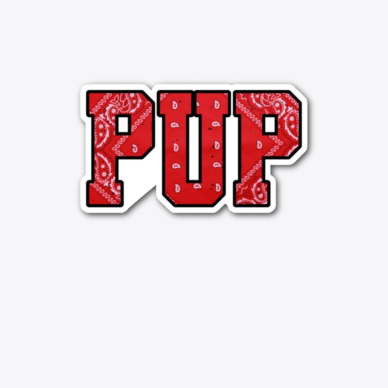 Pup Flagging Red Bandana
