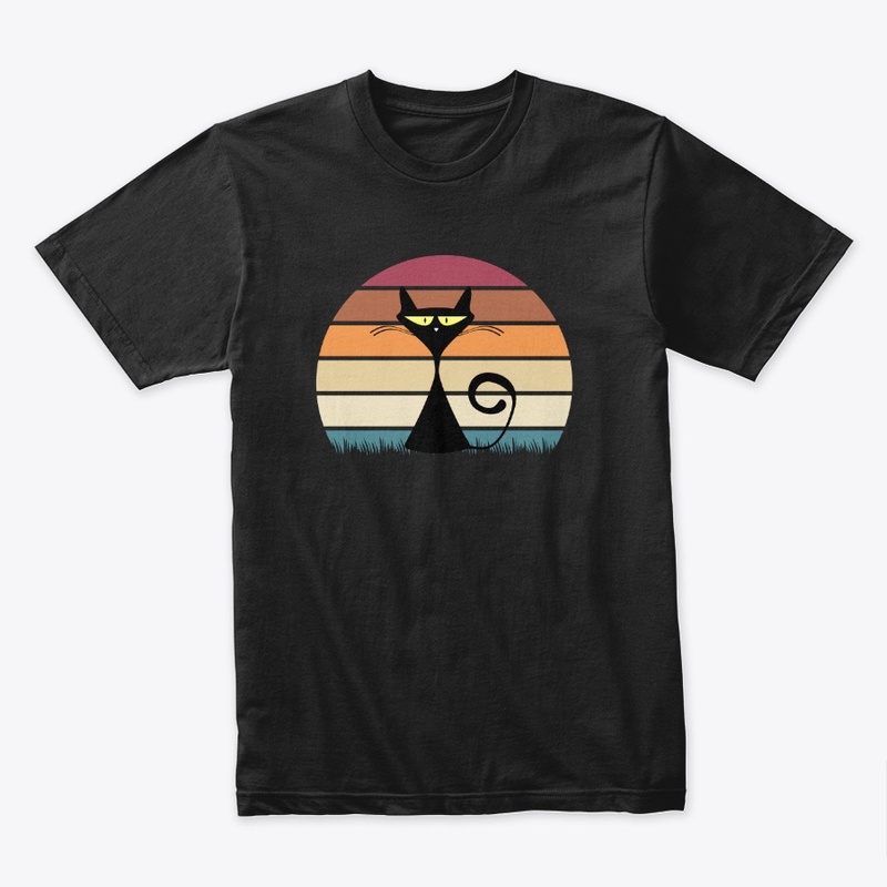 Black cat T-shirt