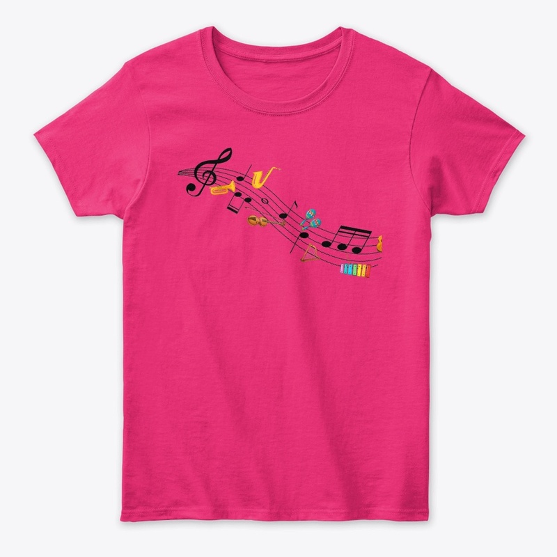 Musical instruments t-shart.