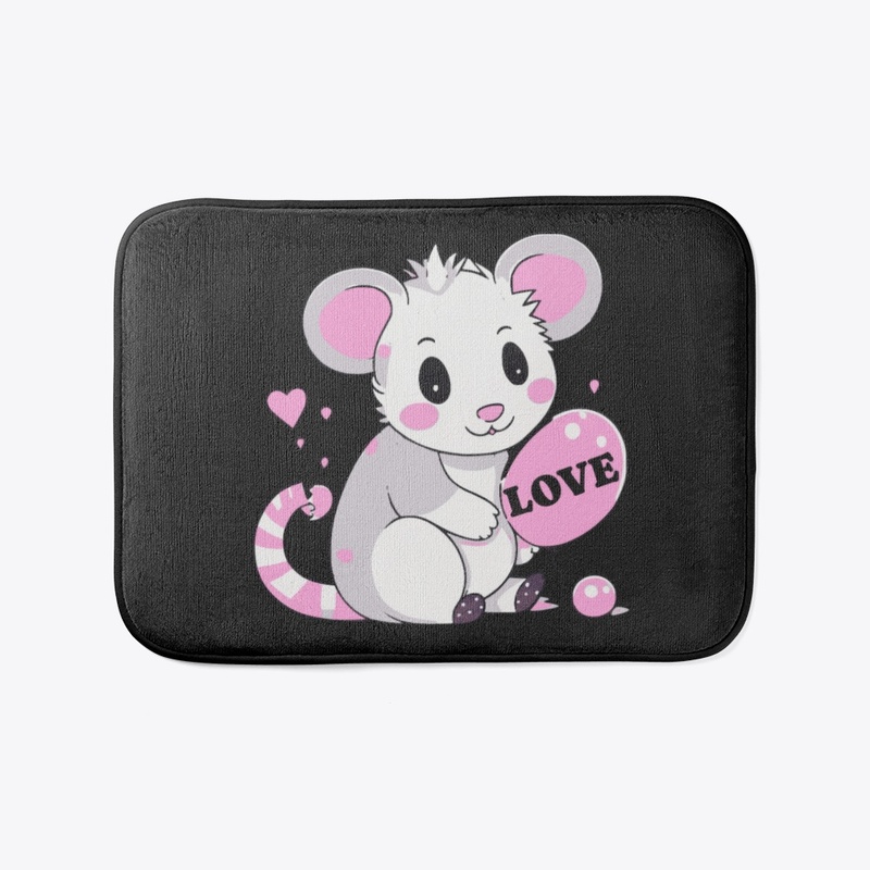 Opossum with love balloon 
