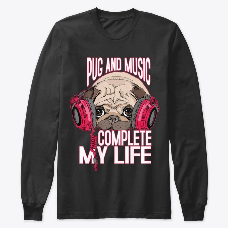 pug and music complete my life