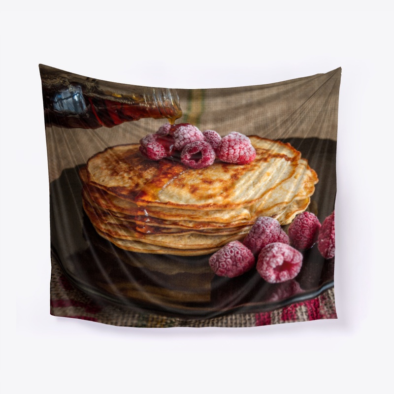Pancakes maple syrup tapestry