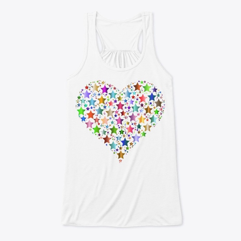 colorful stars heart shape