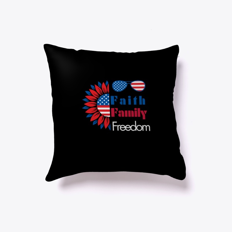  4th July Faith Family Freedom Graphic
