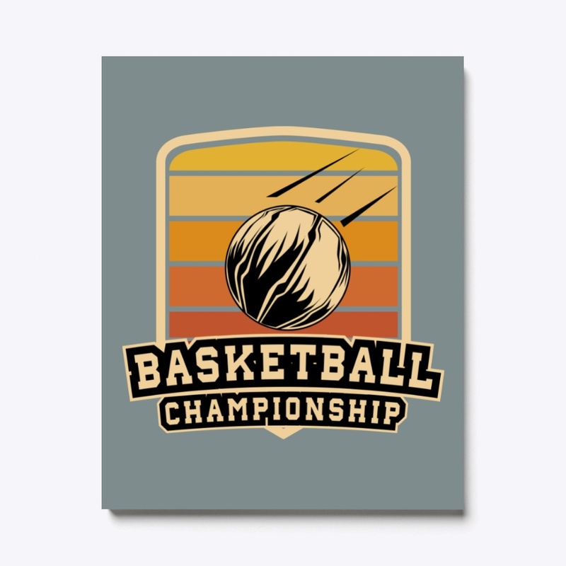Vintage Retro Basketball Silhouette