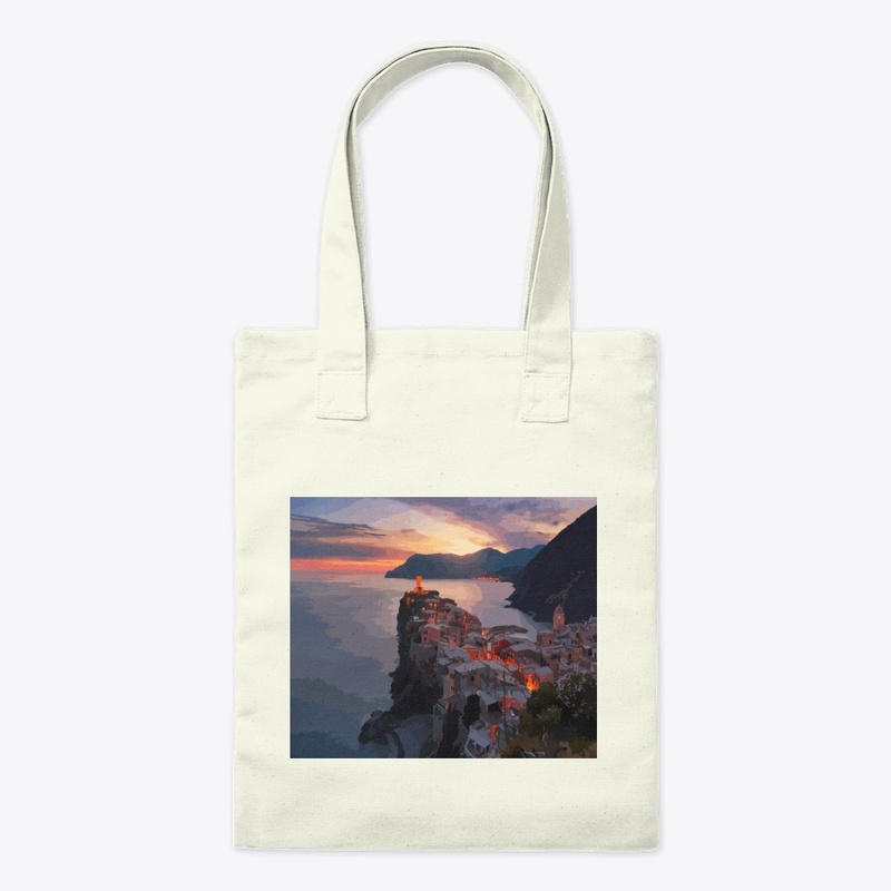 Sunset On A Seaside City