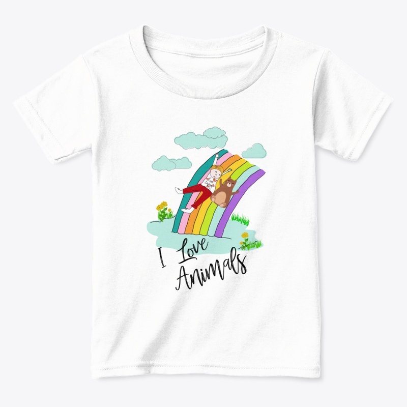 Trendy T shirt- I love Animals