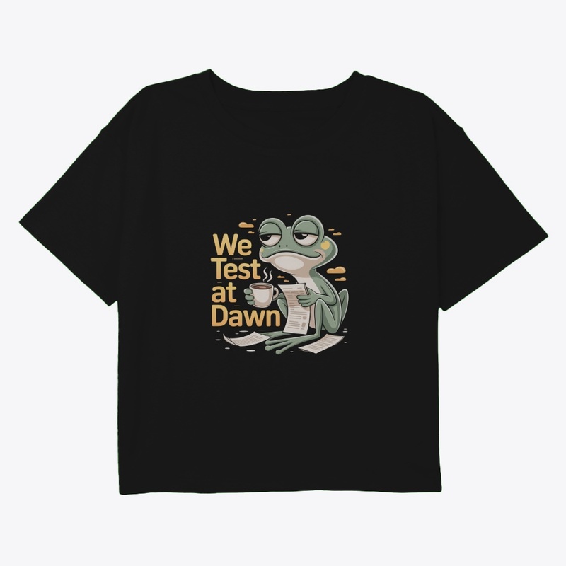 We Test At Dawn Funny Frog Test Day