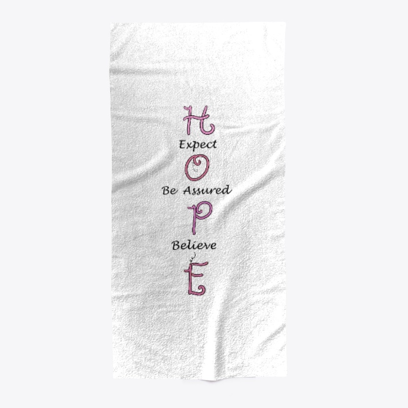 Hope Word Art in Shades of Pink