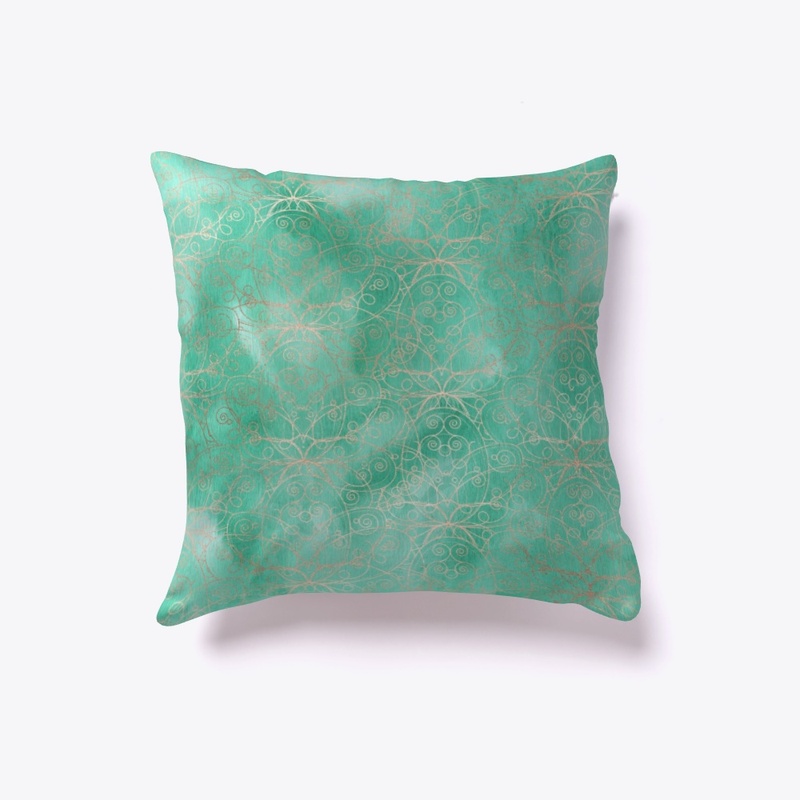 Lotus Pattern Seafoam Green