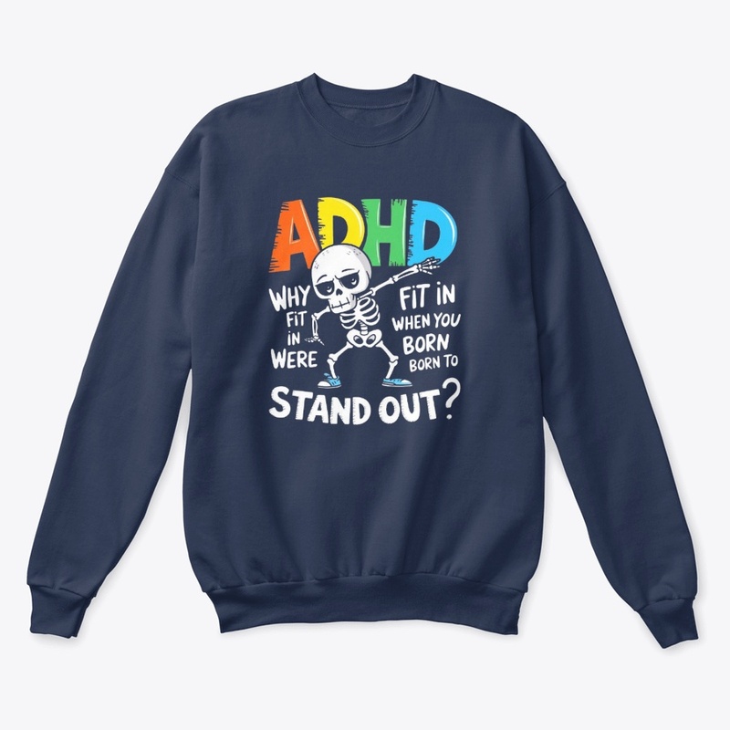 "ADHD Skeleton Dabbing Print"