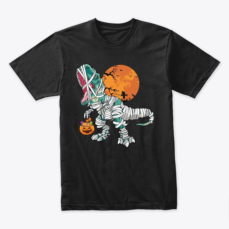 Halloween Dinosaur  Mummy T Shirt