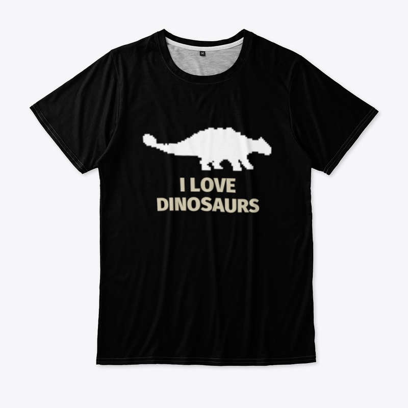 Pixel Art Dinosaur 9 Black