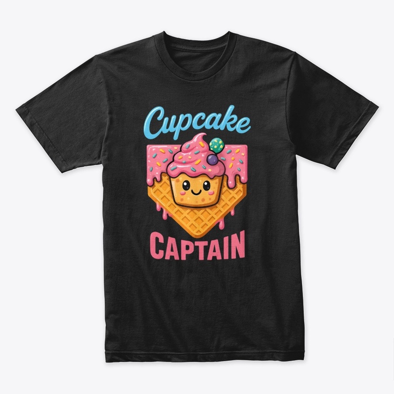 Cute Cupcake Captain Waffle Graphic