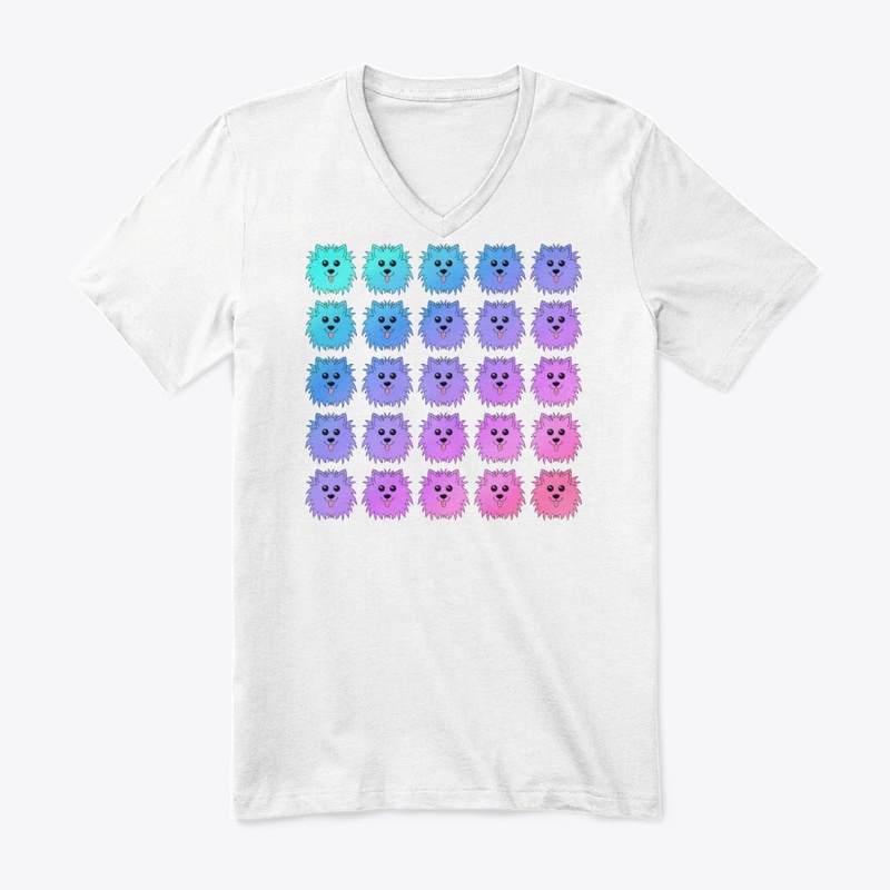 Repetition Pattern of Cute Colorful Dogs