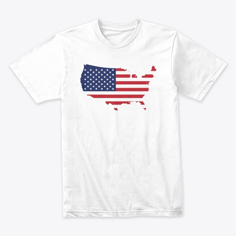 USA Flag in Map
