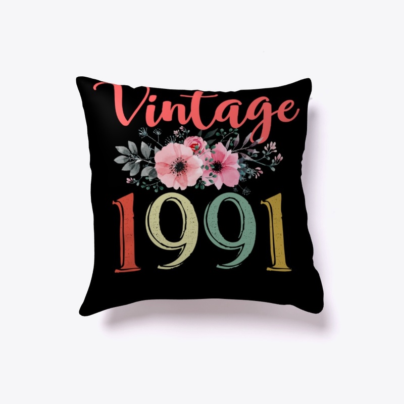 Vintage 1991 Floral 29th Birthday Gift