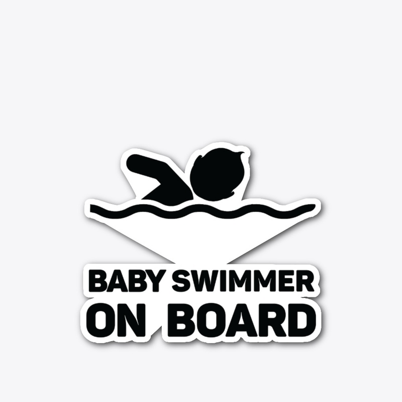 CAR  STICKER - BABY SWIMMER ON BOARD