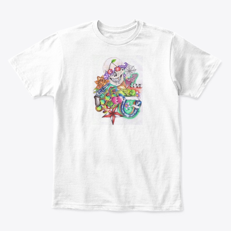 new skull printed man tshirt 