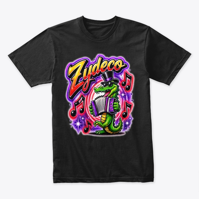 Zydeco Gator Music Jam Tshirt