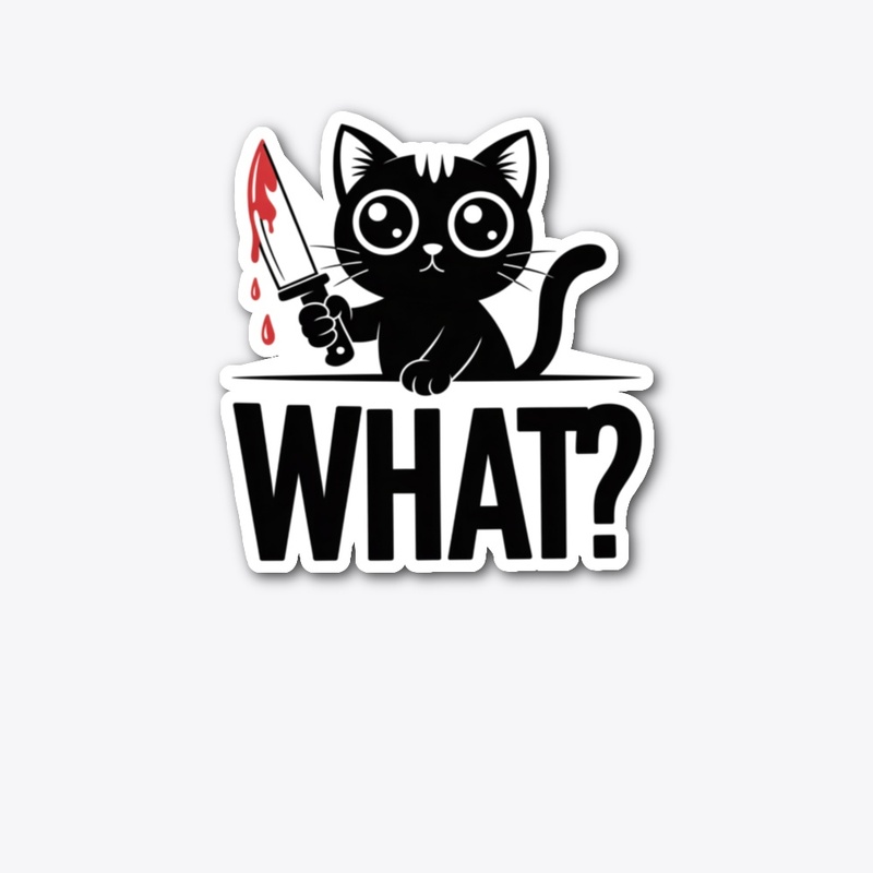 Funny Horror Cat What Graphic