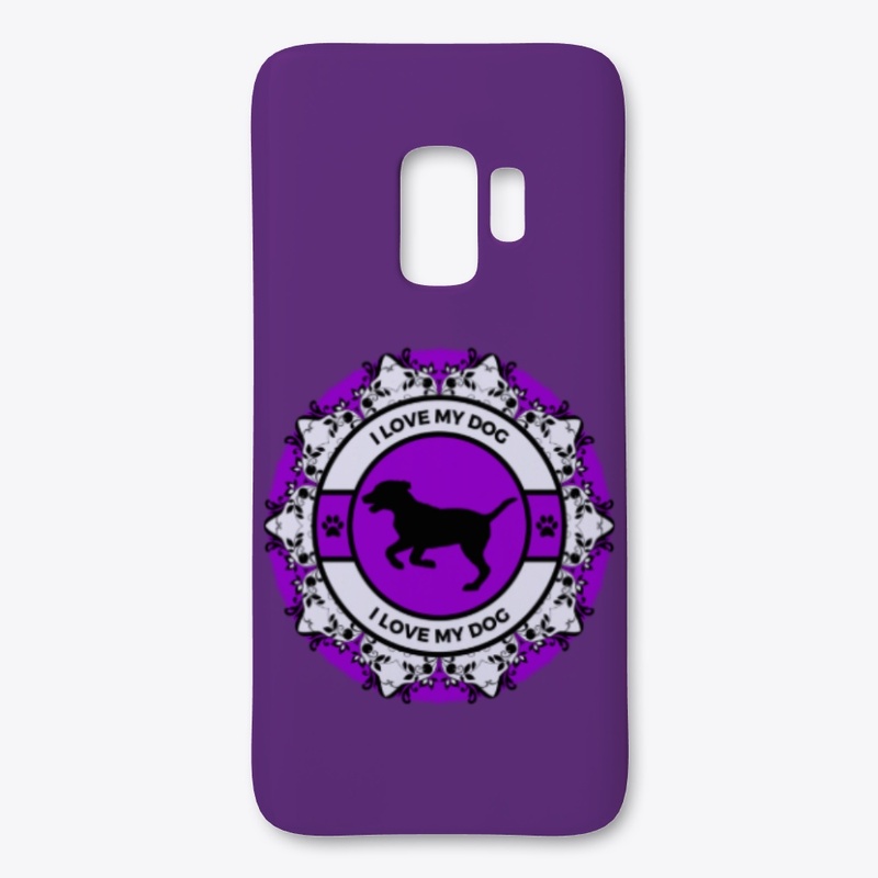 Purple/Violet I Love My Dog