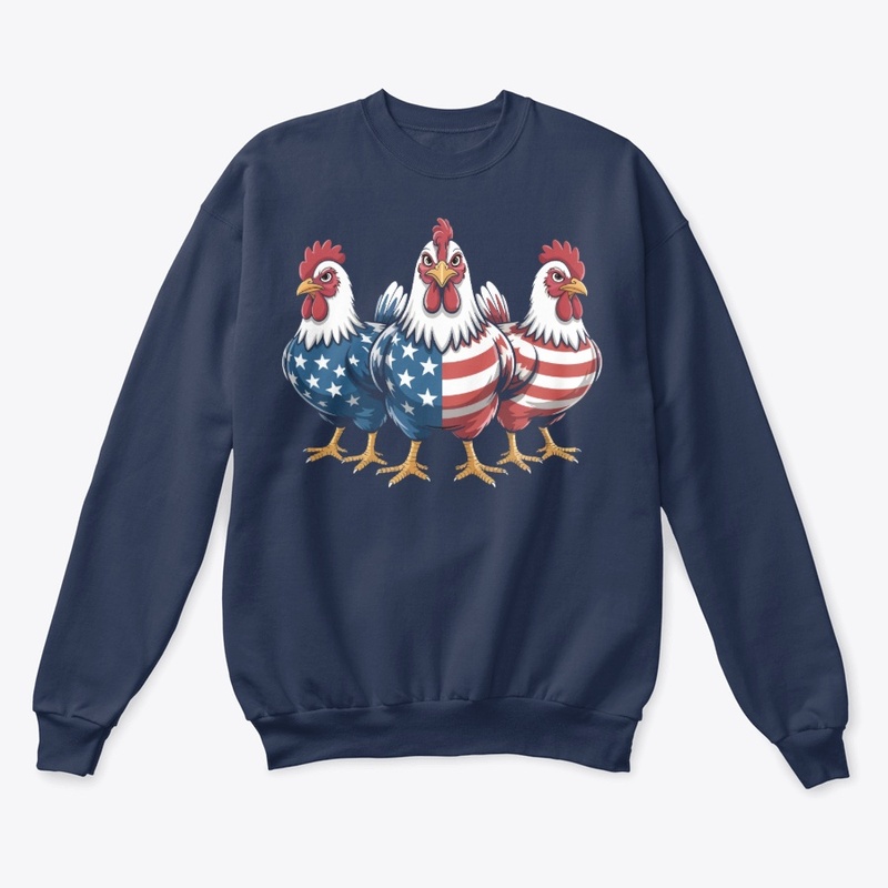 Patriotic Rooster USA 4th July Farmer 