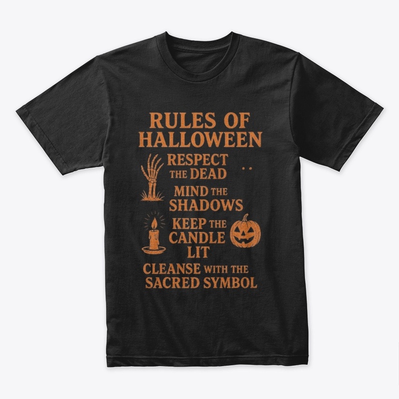 Rules of Halloween Spooky Typography 