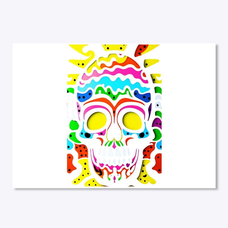 Skull blood horror  by romero brito