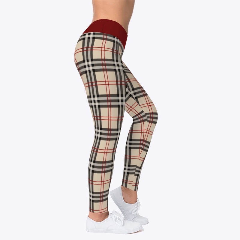 Beige Lovers Black Red Plaid