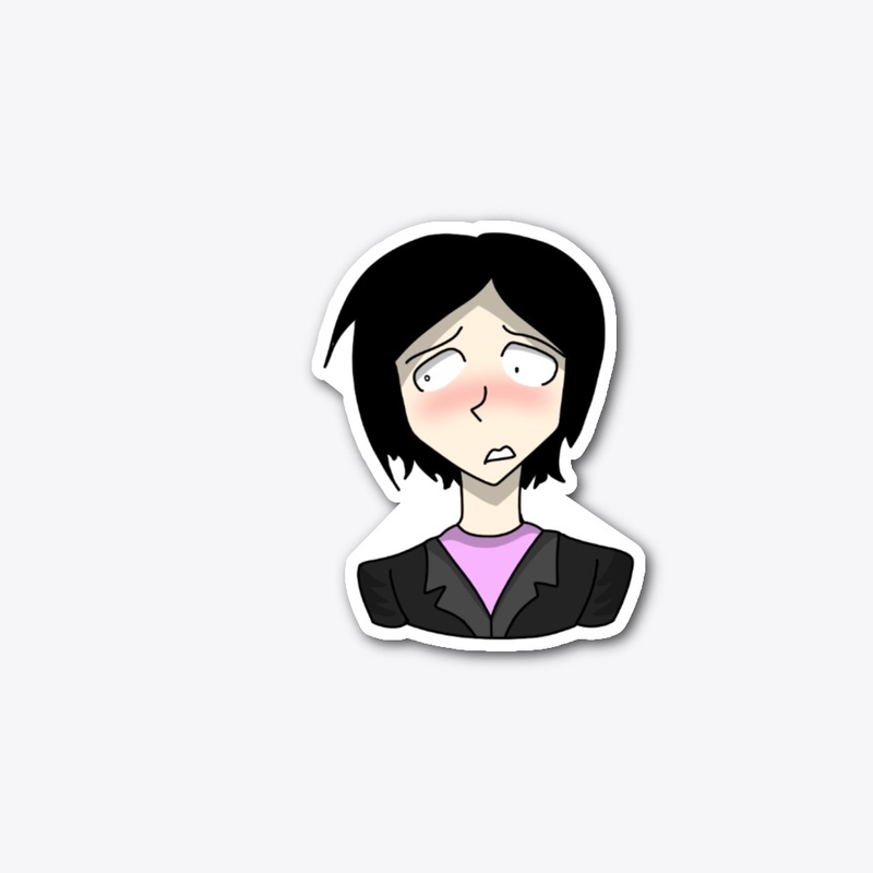 Unnamed Announcer Blushing Sticker