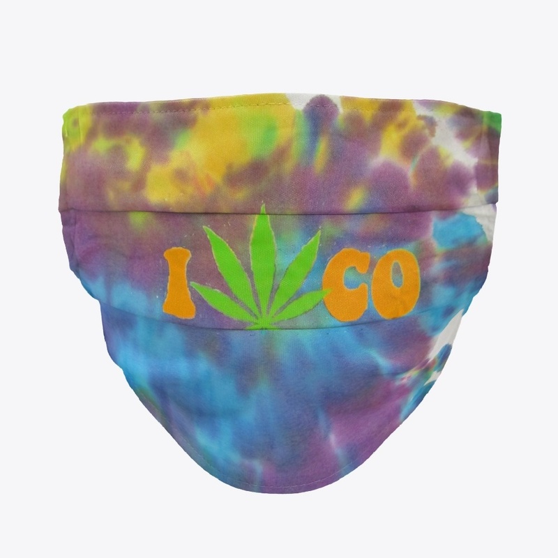 Face Mask Tie Dye Green