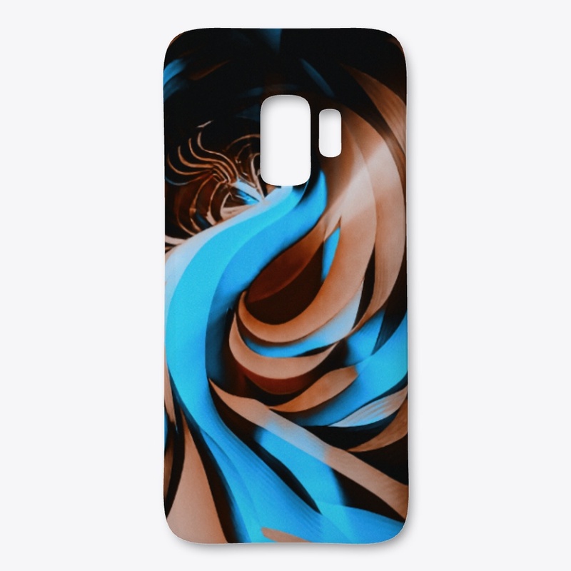 Turquoise Brown Abstract Pattern 