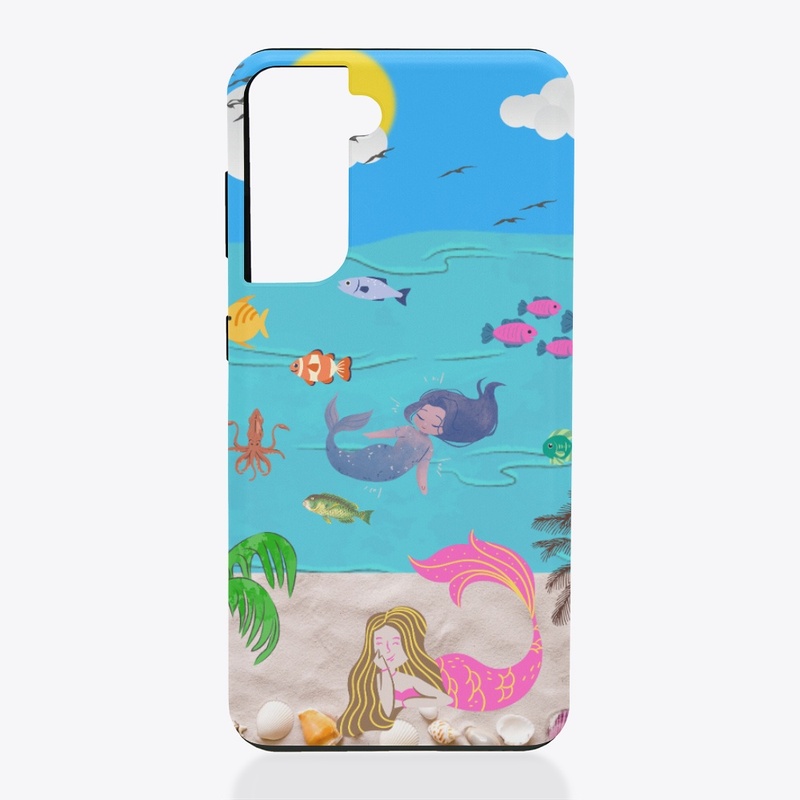 Mobile covers beautiful sea life design 