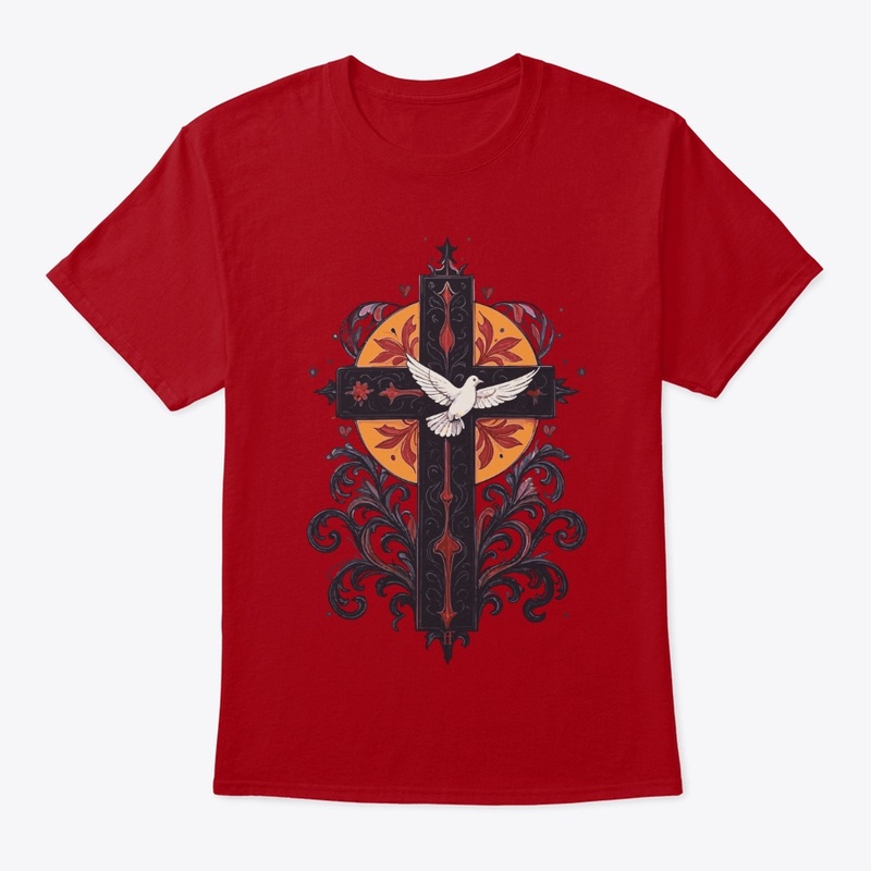 Dark Cross with Dove (front) - C01