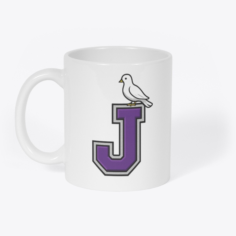 J (with a dove alighted)