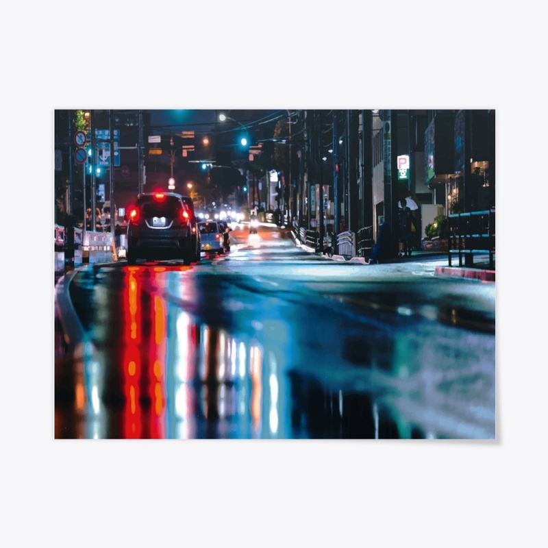 Modern Night City Art