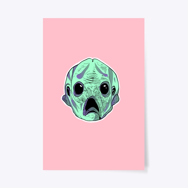 Cool Fishy Alien comic style design