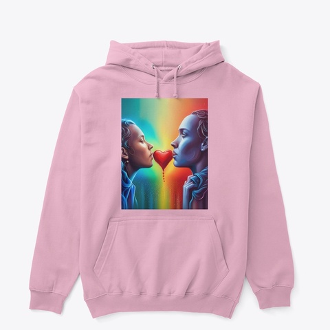 "Love Is Communication" Apparel Light Pink T-Shirt Front