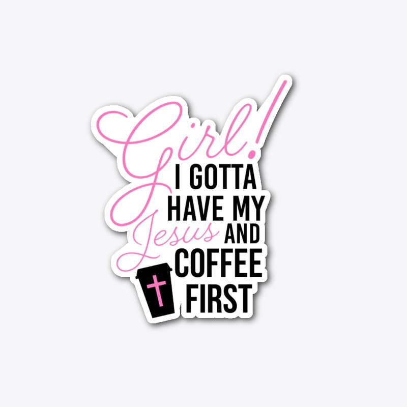 Jesus and Coffee Sticker