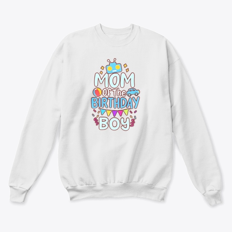 Mom of the Birthday tshirt graphic