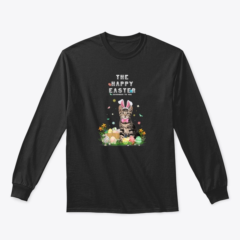 Cute Cat Easter Day Bunny Eggs T-Shirt