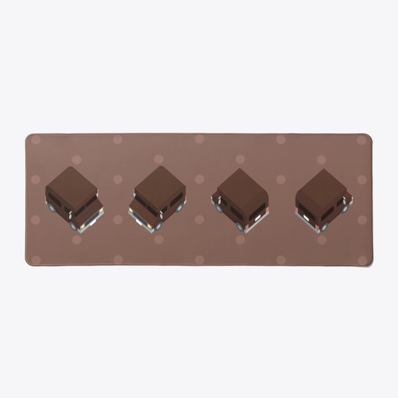 Camper Van Deskmat - Brown