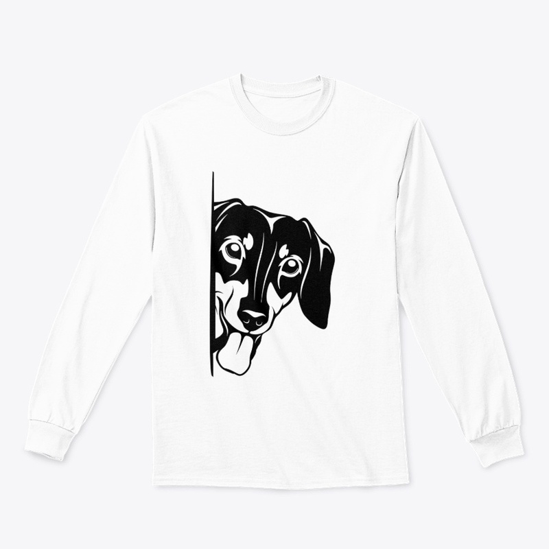 DACHSHUND  BLACK STICKER