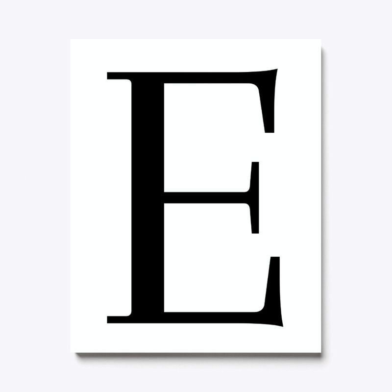 'E' typography