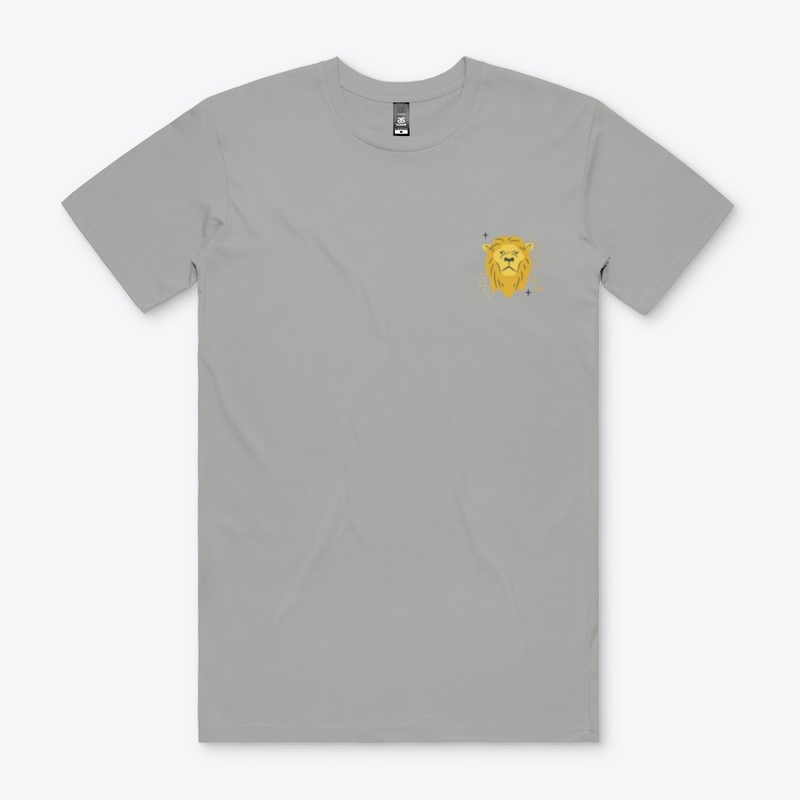Simple Casual T-shirt with Lion logo