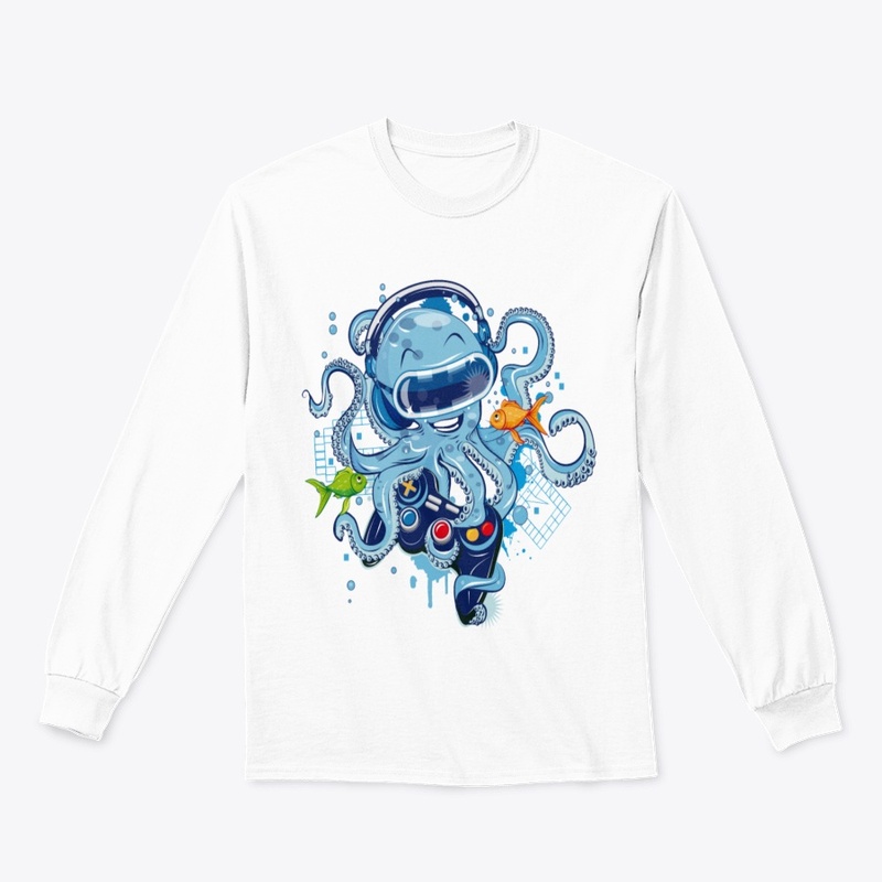 Funny Video Games T-Shirt Octopus